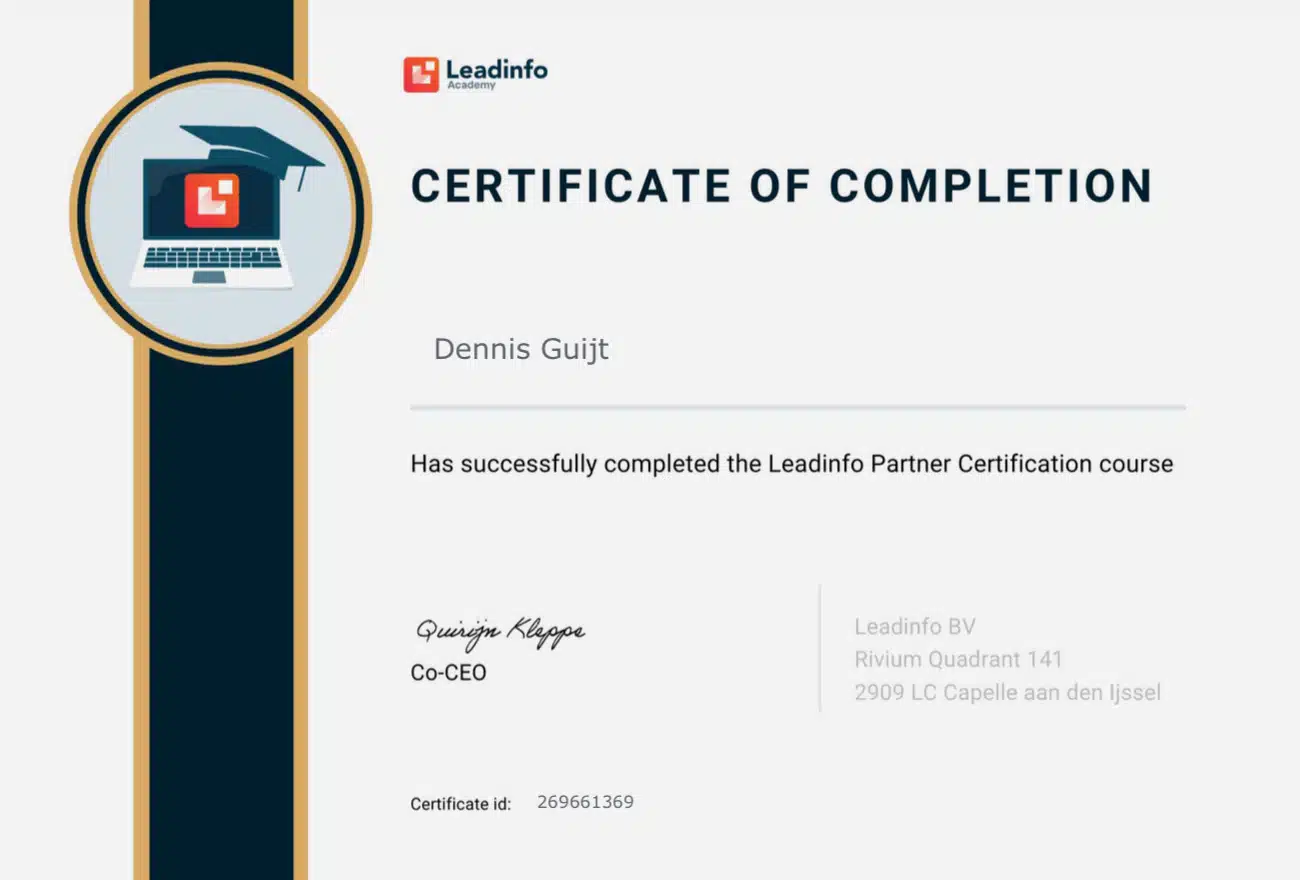 Leadinfo Certified Partner